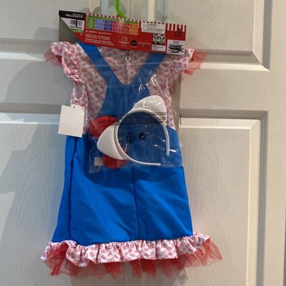 Hello Kitty Toddler Girls Halloween Costume Dress and Headband Size 2T - Picture 8 of 13